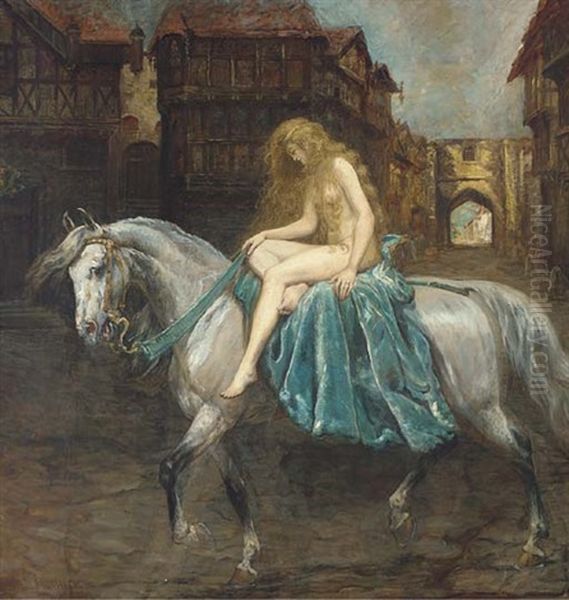 Lady Godiva Oil Painting by Ethel Mortlock