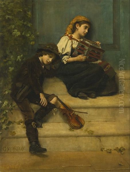 Little Musicians Oil Painting by George Morton