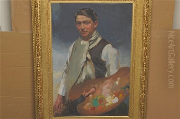 Portrait Of The Artist Joe Eccles Esq, Standing Oil Painting by James H. Morton