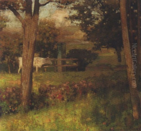 Shaded Pasture Oil Painting by Thomas Corson Morton