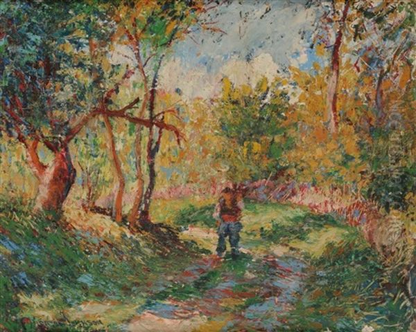 Sur Le Chemin Oil Painting by Francis Morton-Johnson