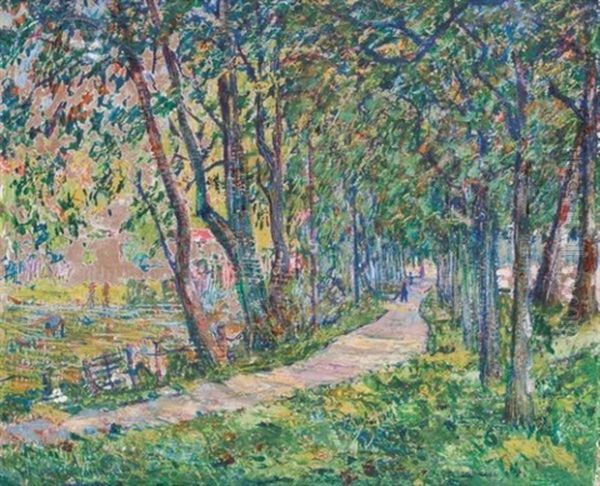 Promenade En Foret Oil Painting by Francis Morton-Johnson