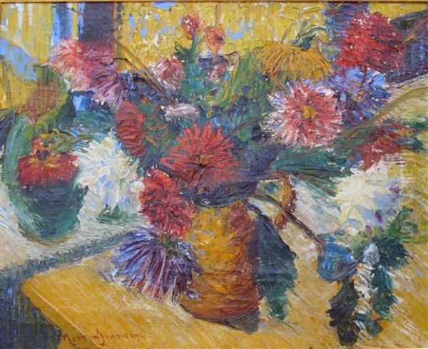 Fleurs Oil Painting by Francis Morton-Johnson