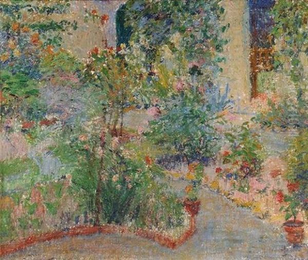 Jardin En Ete Oil Painting by Francis Morton-Johnson