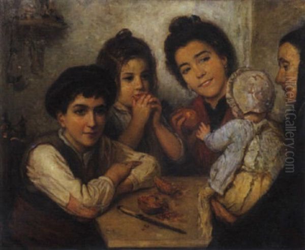 In Famiglia, 1902 Oil Painting by Felix Stone Moscheles