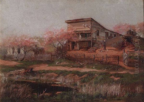 Washington Flats, D.c. Oil Painting by James Henry Moser