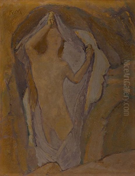 Studie Zu Venus In Der Grotte Oil Painting by Koloman (Kolo) Moser