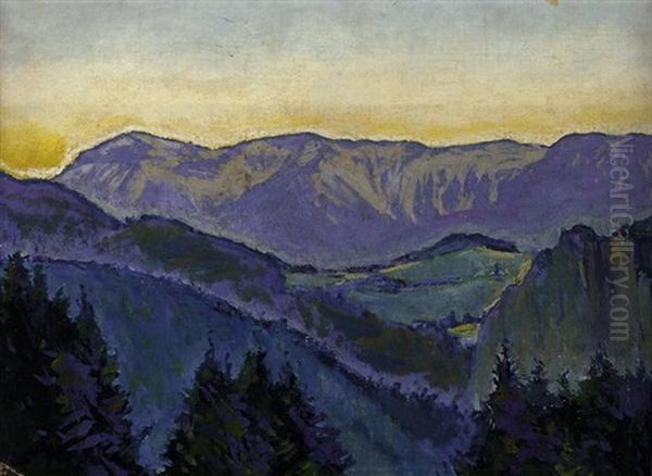 Landschaft Bei Semmering Oil Painting by Koloman (Kolo) Moser