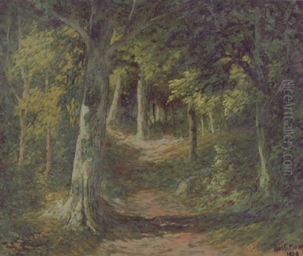 Wooded Path Oil Painting by Thomas G. Moses