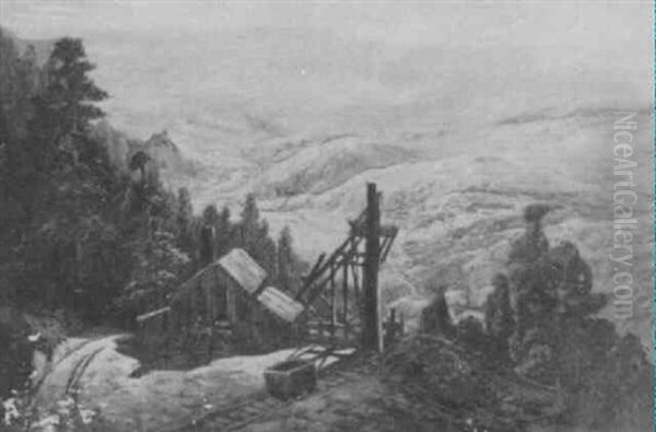 Independence Mines Cripple Creek, Co Oil Painting by Thomas G. Moses