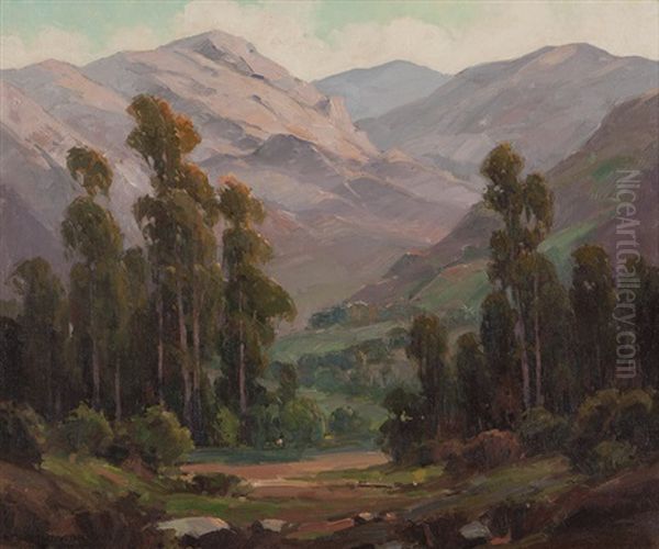 Late Afternoon - La Crescenta Oil Painting by Walter Farrington Moses