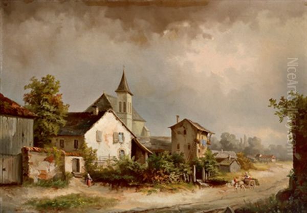 Auf Der Landstrase Oil Painting by Gustave Henry Mosler