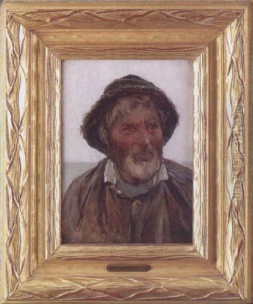 Portrait Of A Fisherman Oil Painting by Gustave Henry Mosler