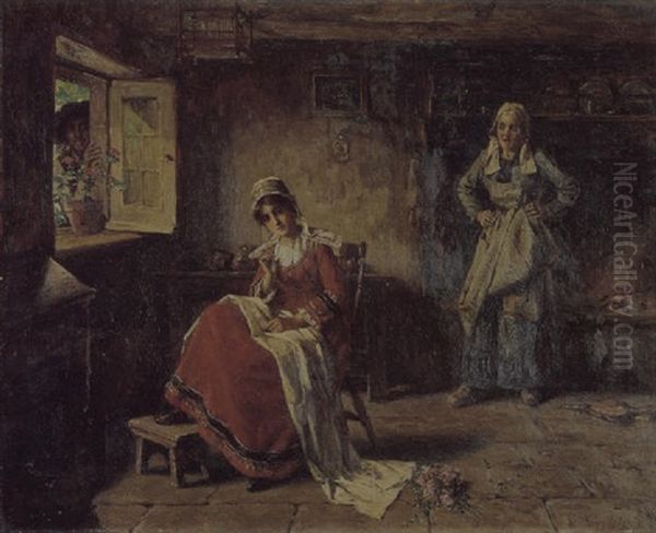 The Secret Visitor Oil Painting by Gustave Henry Mosler