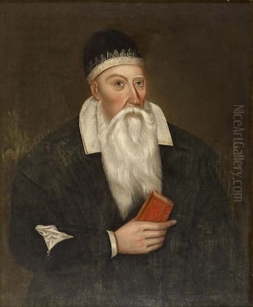 Portrait Of Richard Wright, Minister And Preceptor To Prince Henry Oil Painting by William Mosman