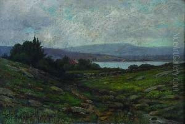 Landscape With Lake Oil Painting by Daniel Folger Bigelow