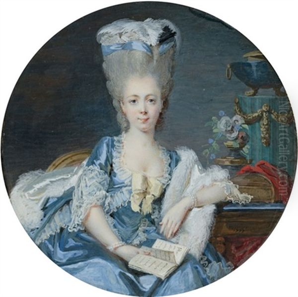 Portrait D'une Jeune Femme De Qualite Oil Painting by Jean Laurent Mosnier