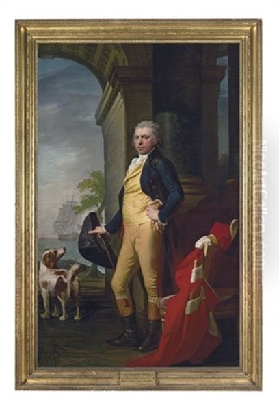 Portrait Of George Hay, 7th Marquess Of Tweeddale In A Blue Coat Oil Painting by Jean Laurent Mosnier