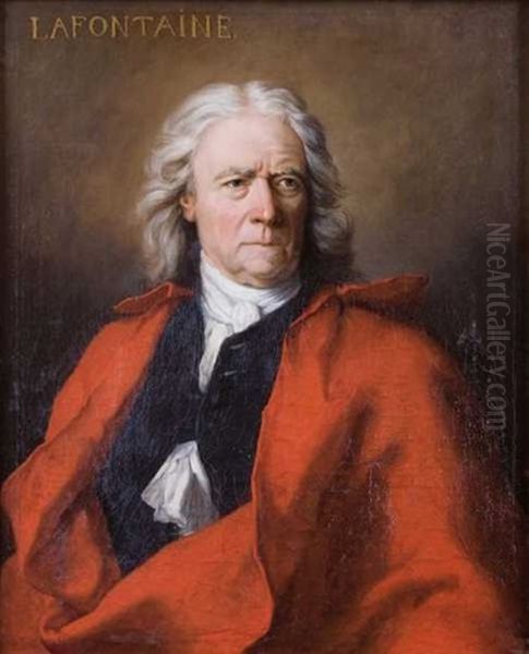 Portrait De L'ecrivain August Lafontaine Oil Painting by Jean Laurent Mosnier