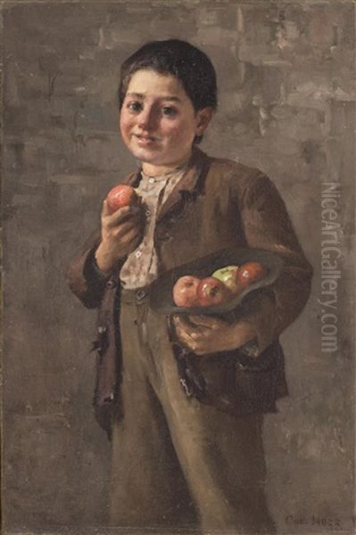 Boy With Apples by Charles Eugene Moss