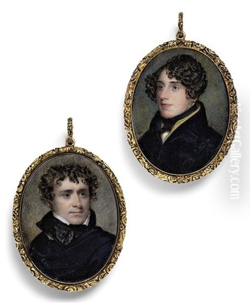 Edward Carrington (+ Edmund Carrington, Verso) Oil Painting by Alexander Mosses