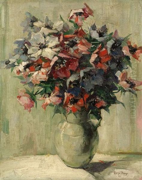 Blumenstillleben Oil Painting by George Mosson