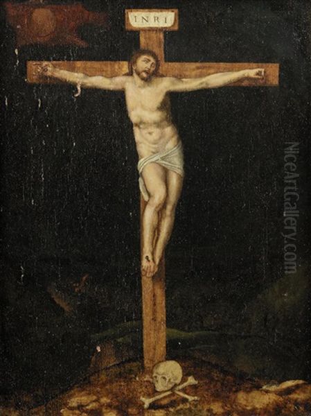 The Crucifixion Oil Painting by Gillis Mostaert the Elder