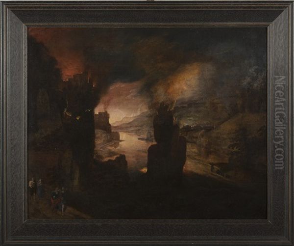 The Destruction Of Sodom And Gomorrah by Gillis Mostaert the Elder