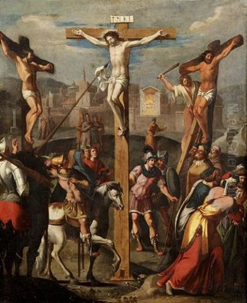 The Crucifixion by Gillis Mostaert the Elder