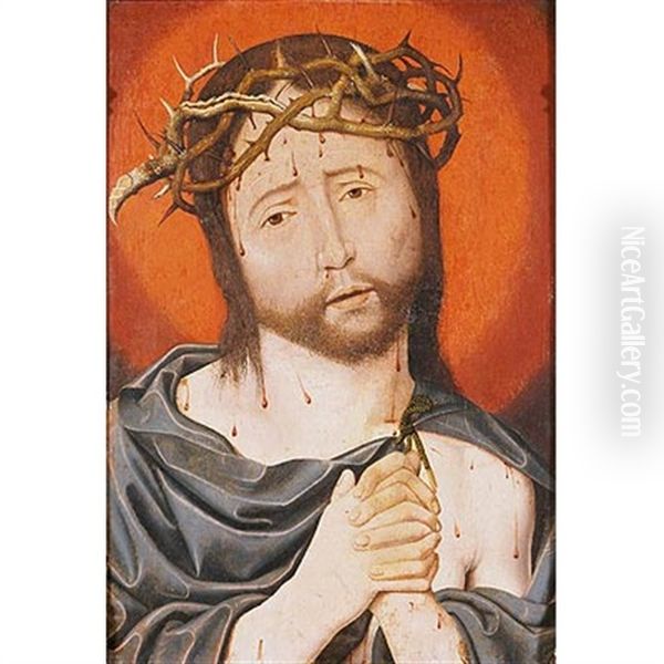 Cristo Varon De Dolores Oil Painting by Jan (Joannes Sinapius) Mostaert