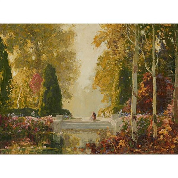 Autumn Gold Oil Painting by Thomas Edwin Mostyn