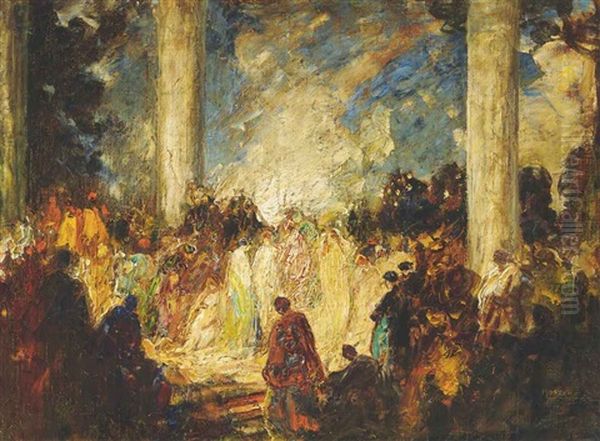 The Slave Market Oil Painting by Thomas Edwin Mostyn