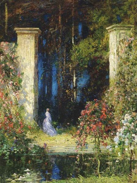 The Old Gateway Oil Painting by Thomas Edwin Mostyn