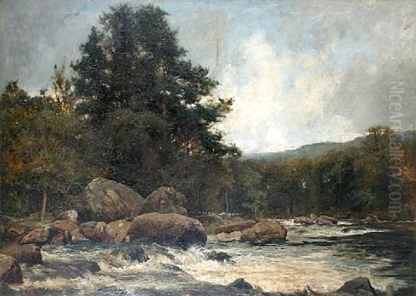 The River, Betws-y-coed Oil Painting by Thomas Edwin Mostyn