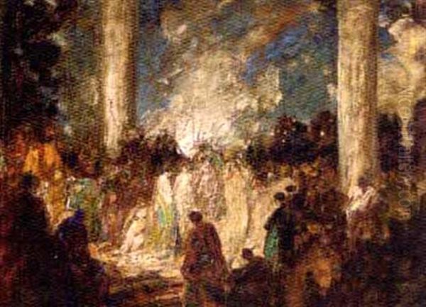 The Slave Market Oil Painting by Thomas Edwin Mostyn