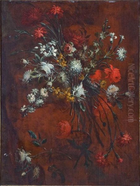 Studio Per Un Mazzo Di Fiori Oil Painting by Felice Fortunato Biggi Dei Fiori