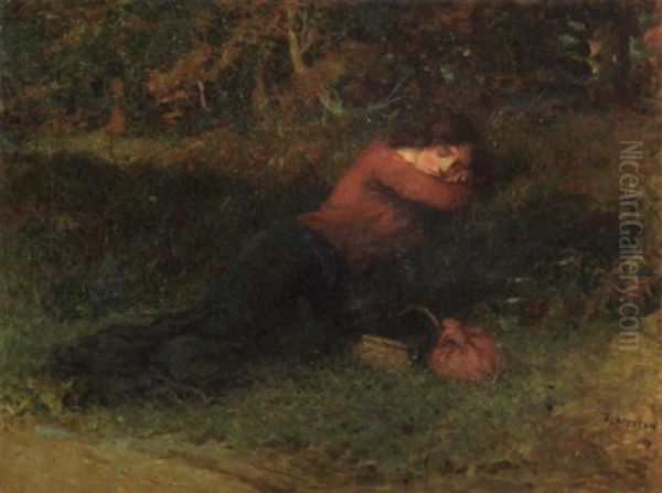 The Tramp Oil Painting by Thomas Edwin Mostyn