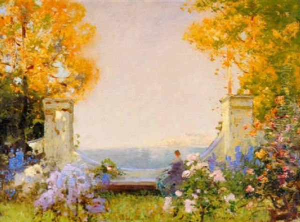 The Old Gate Oil Painting by Thomas Edwin Mostyn