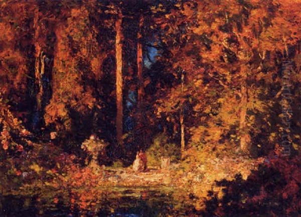 The Enchanted Garden Oil Painting by Thomas Edwin Mostyn