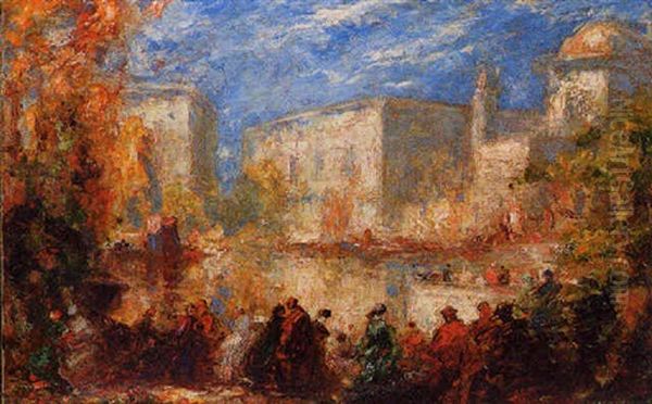 A Memory Of Venice Oil Painting by Thomas Edwin Mostyn