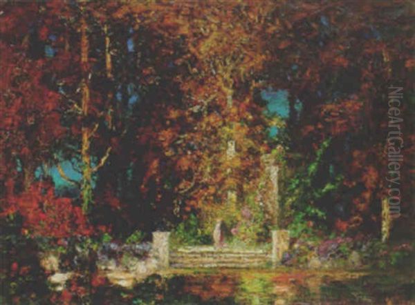 Lovers By The Lake Oil Painting by Thomas Edwin Mostyn