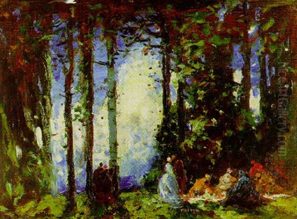 The Picnic Oil Painting by Thomas Edwin Mostyn