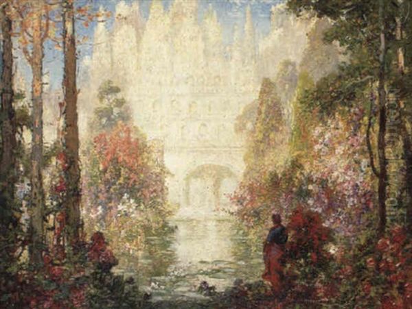 Sita's Garden Ii Oil Painting by Thomas Edwin Mostyn