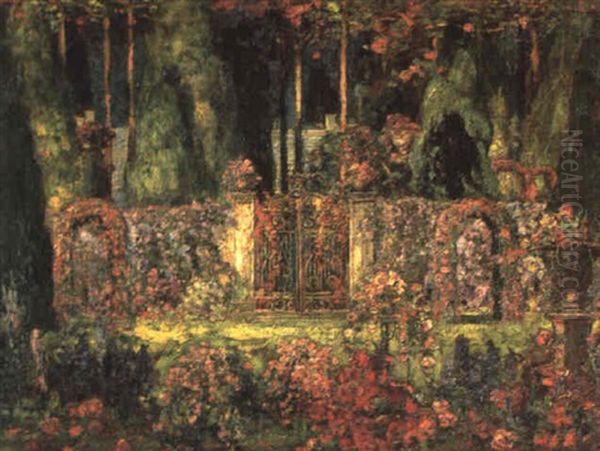 The Manor Gates Oil Painting by Thomas Edwin Mostyn