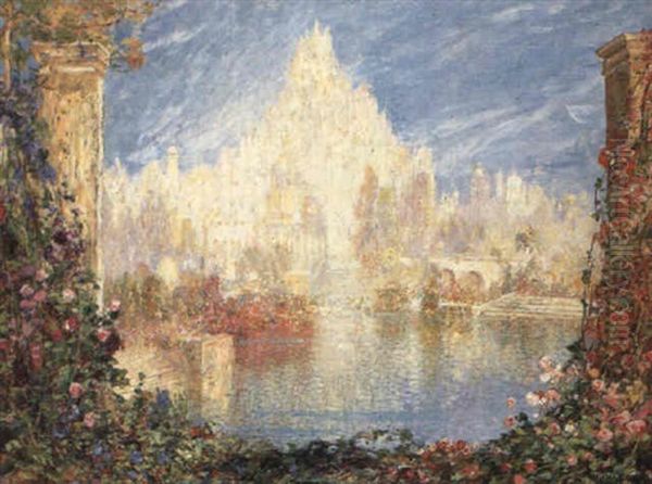 Fairyland Castle Oil Painting by Thomas Edwin Mostyn