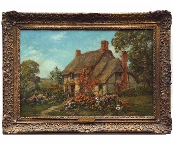 An Old Cottage, Surrey Oil Painting by Tom Mostyn