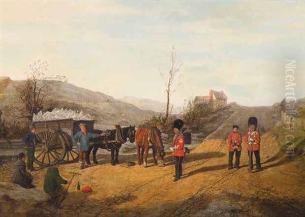 The Deserter Captured Oil Painting by George William Mote