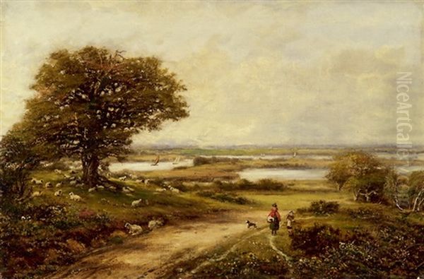 Spaziergang Im Grunen Oil Painting by George William Mote