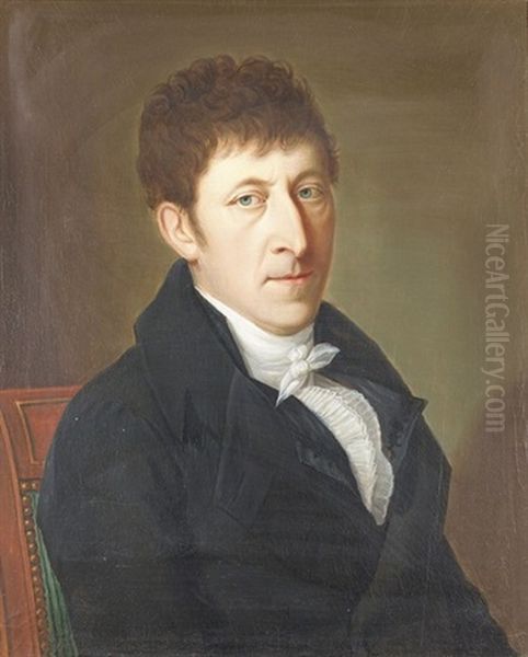 Portrat Von Samuel Abraham Gruber (1765-1835) Oil Painting by Johann Daniel Caspar Mottet