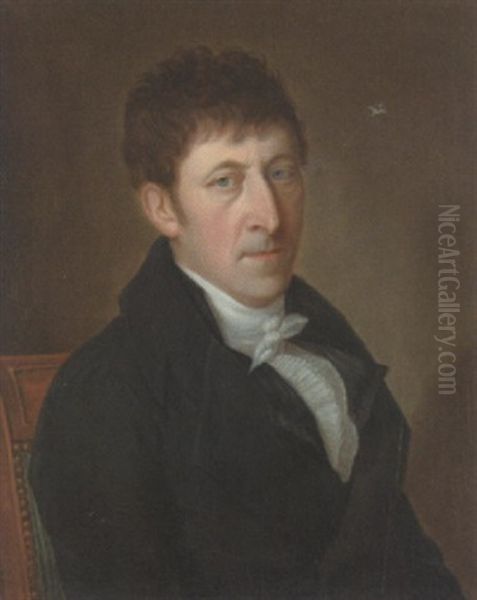 Portrat Von Samuel Abraham Gruber Oil Painting by Johann Daniel Caspar Mottet